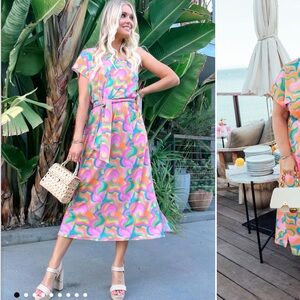 NWT show me your mumu x barbie one shoulder dress